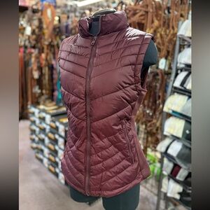 NEW Women's Burgundy Puffer Vest